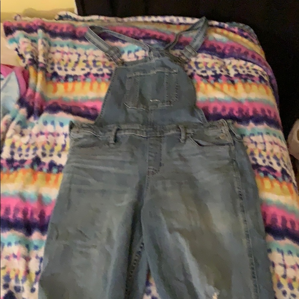 Hollister Light Wash Overalls
